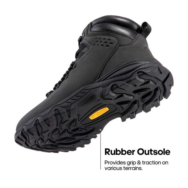 Men's Fur-Lined Thinsulate Waterproof Snow Boots - BLACK - 4